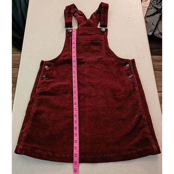 American Eagle Red Corduroy Overall Dress XS - Picture 2 of 10